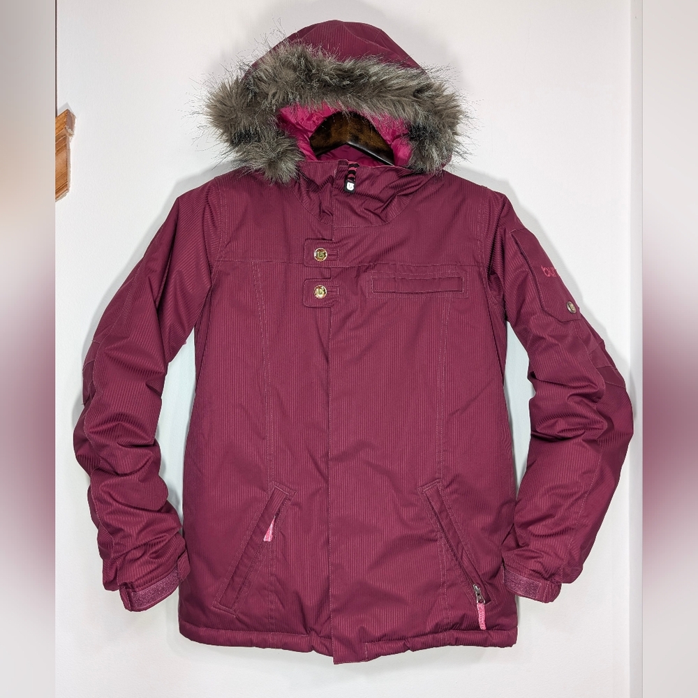 Burton Girls 14/16 DryRide Mistique Burgundy Insulated Ski Snowboard Jacket Coat